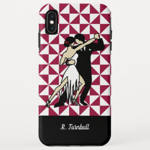 ブルゴーニュの背景にタンゴダンサー iPhone XS MAXケース
