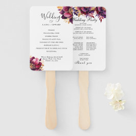 ブルゴーニュの至福エレガント:フローラつる植物パターン勝利 ハンドファン