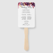 ブルゴーニュの至福エレガント:フローラつる植物パターン勝利 ハンドファン (裏面)