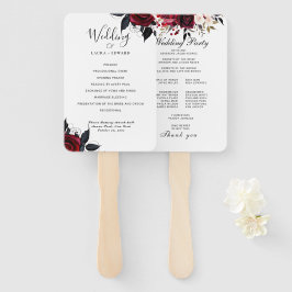 ブルゴーニュの至福エレガント:フローラつる植物パターン勝利 ハンドファン