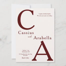 ブルゴーニュの至福：バージョン2結婚式招待状 招待状