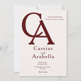 ブルゴーニュの至福：バージョン3結婚式招待状 招待状