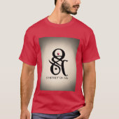 「ブルゴーニュの至福：マルーンのカップルTシャツ」 Tシャツ (正面)