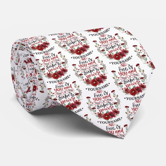 ブルゴーニュの花お前は誰でもないし、それがあなたの力だ ネクタイ (ロール)