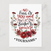 ブルゴーニュの花お前は誰でもないし、それがあなたの力だ ポストカード (正面)