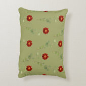 ブルゴーニュの花と緑： アクセントクッション (裏面(縦))