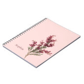 ブルゴーニュの花のオーダーメイド ノートブック (左側)