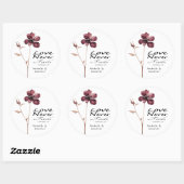 ブルゴーニュの花の愛は聖書の愛を失わ結婚ない ラウンドシール (シート)