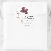 ブルゴーニュの花の愛は聖書の愛を失わ結婚ない ラウンドシール (バッグ)