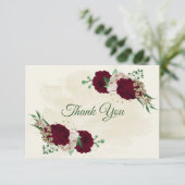 ブルゴーニュの花の植物性結婚の花 サンキューカード (スタンド正面)