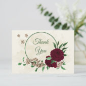 ブルゴーニュの花の植物性結婚の花 サンキューカード (スタンド正面)