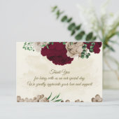 ブルゴーニュの花の植物性結婚の花 サンキューカード (スタンド正面)