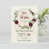 ブルゴーニュの花の植物性結婚の花 セーブザデート (スタンド正面)