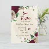 ブルゴーニュの花の植物性結婚の花 セーブザデート (スタンド正面)