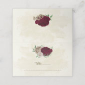ブルゴーニュの花の植物性結婚の花 プレイスカード (外部開封)