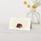 ブルゴーニュの花の植物性結婚の花 プレイスカード (裏面)