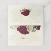 ブルゴーニュの花の植物性結婚の花 プレイスカード (外部開封)