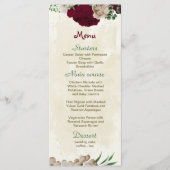 ブルゴーニュの花の植物性結婚の花 メニュー (正面)