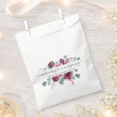 ブルゴーニュの花の甘いお願い フェイバーバッグ (クリップ留めされた状態)