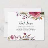 ブルゴーニュの花は私のゴッドファーザーの提案になる 招待状 (正面)