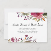 ブルゴーニュの花は私のゴッドペアレントの提案になる 招待状 (正面)