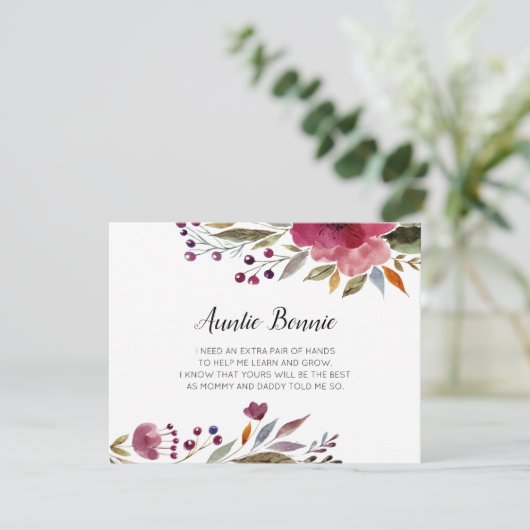 ブルゴーニュの花は私のゴッドマザーの提案になる 招待状 (スタンド正面)