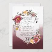 ブルゴーニュの花カソリック結婚スの 招待状 (正面)