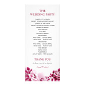 ブルゴーニュの花フローラの紋章の結婚式 ラックカード (裏面)