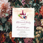 ブルゴーニュの花ワイン試飲ウォーターカラーリタイア セーブザデート