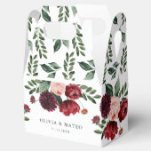 ブルゴーニュの花冬の結婚式のお願いボックス フェイバーボックス (オープン)