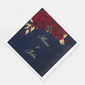 ブルゴーニュの花葉金ゴールドネイビー (コーナー)