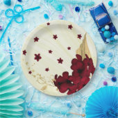 ブルゴーニュの花葉金ゴールド大理石 ペーパープレート (パーティー)