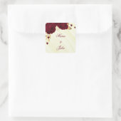 ブルゴーニュの花葉金ゴールド スクエアシール (バッグ)