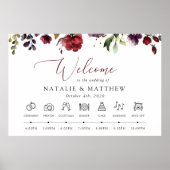 ブルゴーニュの花、ピンクの花、のタイムラ結婚イン ポスター (正面)