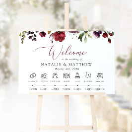 ブルゴーニュの花、ピンクの花、のタイムラ結婚イン ポスター