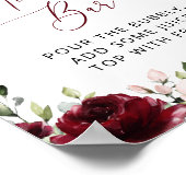 ブルゴーニュの花，ピンクの花，ボホ，桃佐バー ポスター (角)