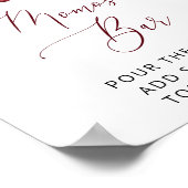 ブルゴーニュの花，ピンクの花，ボホ，桃佐バー ポスター (角)