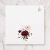 ブルゴーニュの花,ピンクの花,ボホ,誕生日 フェイバータグ (裏面)