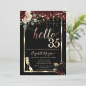 ブルゴーニュの花,フレーム,シャンパン35th 招待状 (スタンド正面)