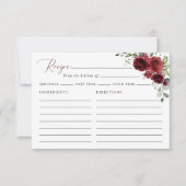 ブルゴーニュの花、ボホ、ブライダルシャワーレシピ (正面)