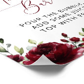 ブルゴーニュの花,赤い花,ボホ,ミモサバー ポスター (角)