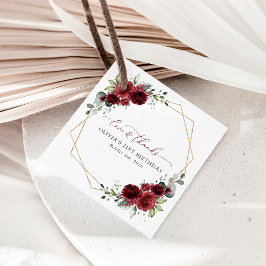 ブルゴーニュの花,赤い花,ボホ,誕生日 フェイバータグ