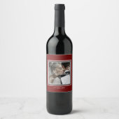 ブルゴーニュの赤いカスタマイズ結婚可能な写真 ワインラベル (正面)