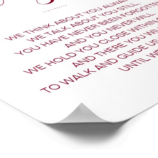 ブルゴーニュの追悼詩結婚に再び会うまで ポスター (角)