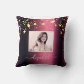 ブルゴーニュの金ゴールド星の写真名 クッション (裏面)