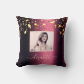 ブルゴーニュの金ゴールド星の写真名 クッション (正面)