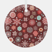 ブルゴーニュの雪片 ガラスオーナメント (正面)