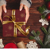 ブルゴーニュの黄金の花と星 ラッピングペーパーシート