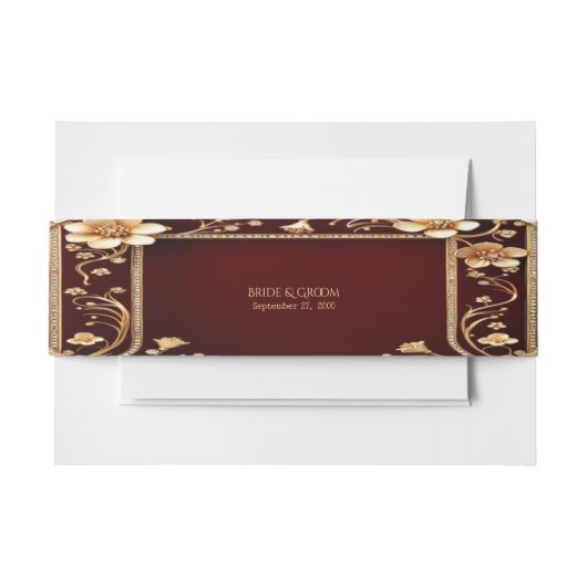 ブルゴーニュの黄金の花 招待状ベリーバンド (正面例)