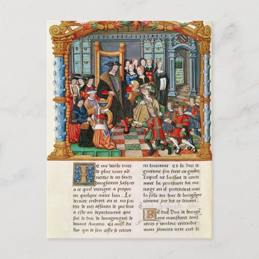 ブルゴーニュはっきりした公チャールズ ポストカード (正面)